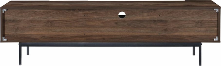 Komodë TV Grooves, 3 dyer, 1 sirtar, ngjyrë arre-gri, 180x40x50cm