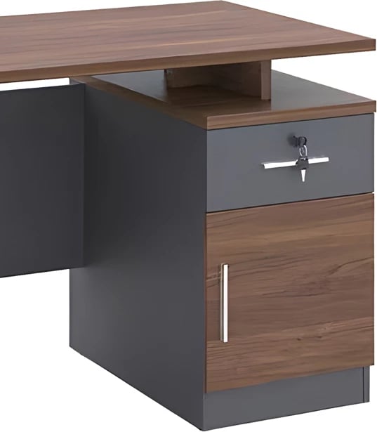 Tavolinë pune Cassius, ngjyrë gri e errët-arrë, 120x60x75cm