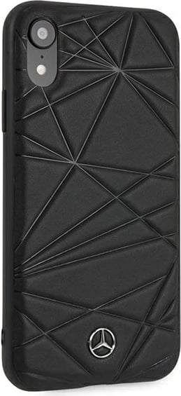 Mbështjellës Mercedes Twister për iPhone XR, lëkurë, i zi