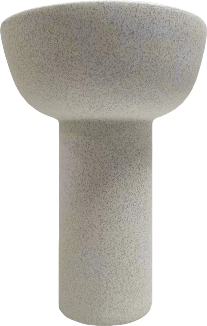 Dekor tavoline prej qeramike ELENDIL FH4602.01 ngjyrë e bardhë e zbehtë me kristalizim Φ23.5x33Hcm