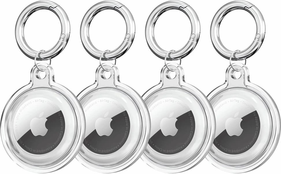 Mbështjellës Tech-Protect Icon 4-pack për Apple AirTag, Transparent