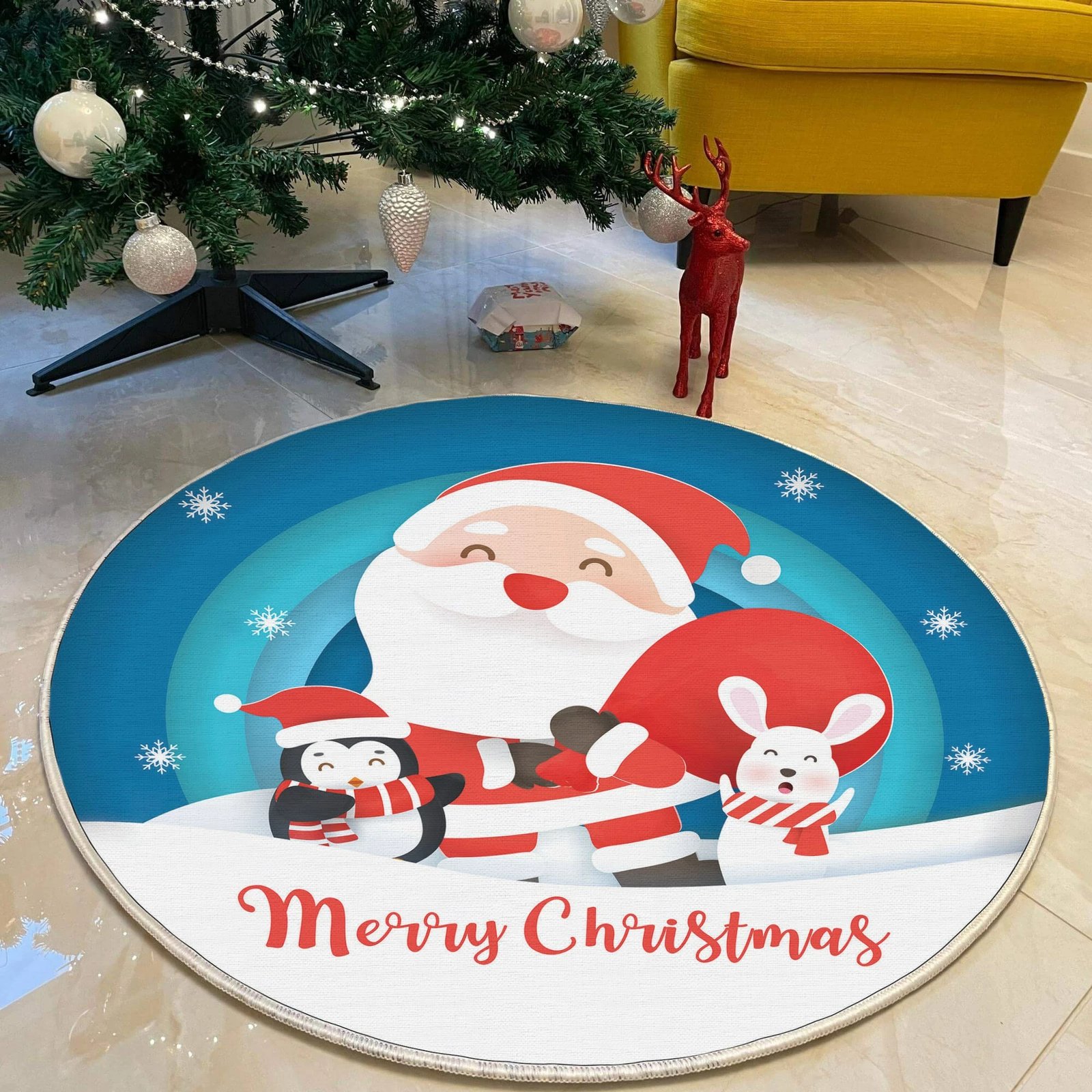 Qilim i rrumbullakët, shumëngjyrësh, 90cm, Conceptum Hypnose, Woopamuk453