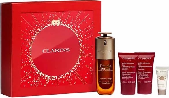 Set për kujdesin e lëkurës Clarins Double Serum unisex 4 copë 50ml