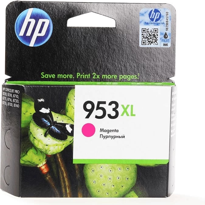 Kartush boje, HP 953XL F6U17AE, 18.5 ml, deri 1450 faqe, madhësi XL, magenta