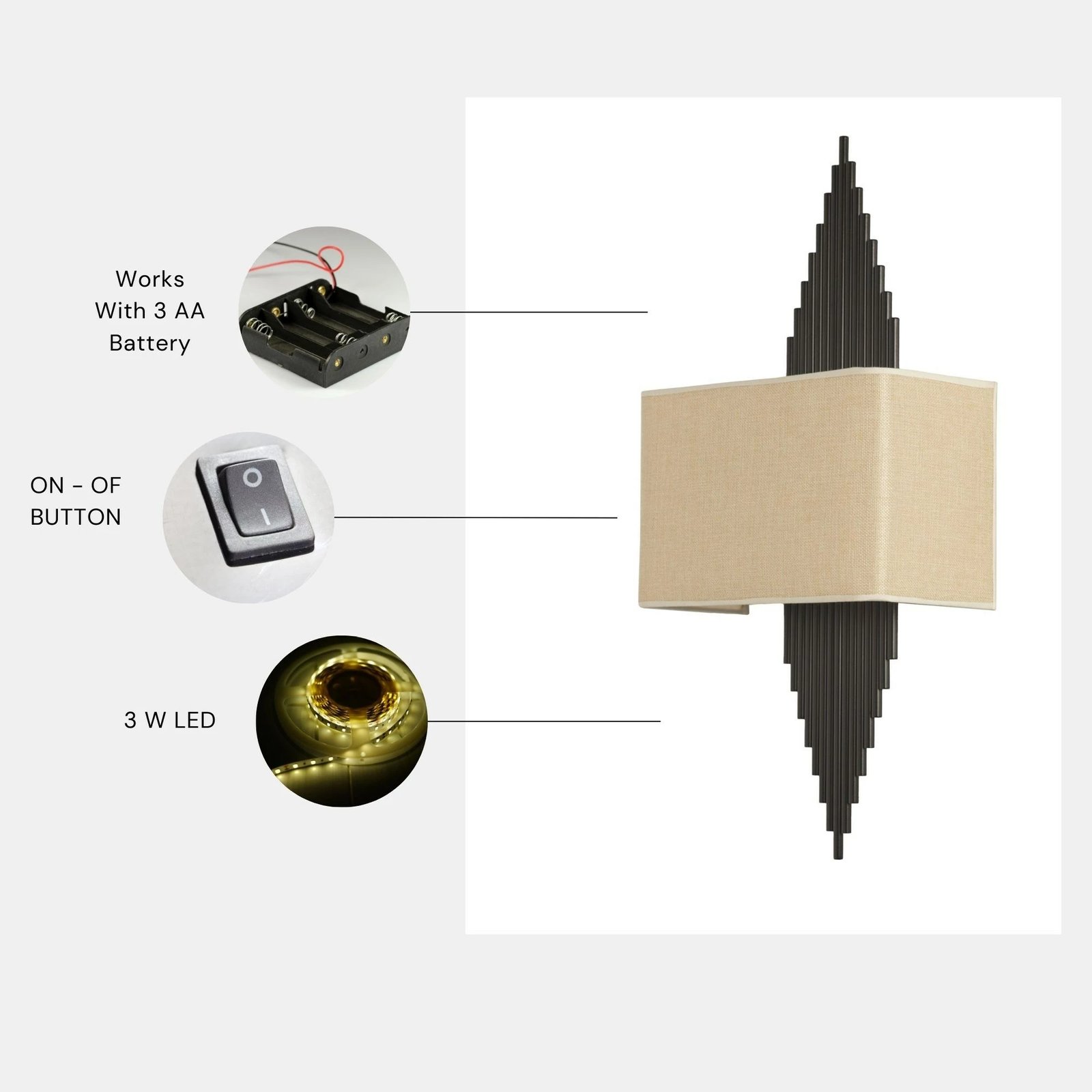 Llambë muri Opviq, Hande - 8764-5P