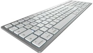 Tastierë Cherry KW 9100 SLIM për Mac, Wired & Wireless, USB + Bluetooth, Silver