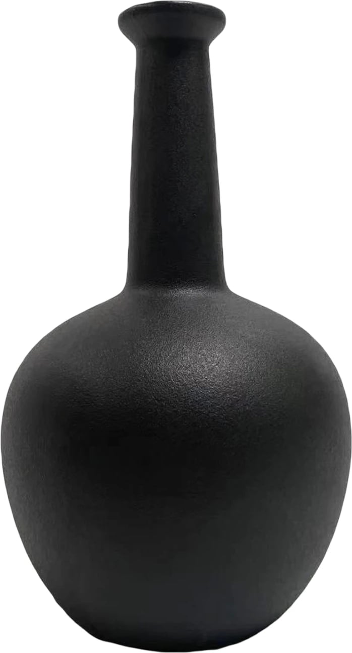 Dekor tavoline prej qeramike, ELENDIL, FH4593.02, ngjyrë e zezë matte, Φ15x25H cm