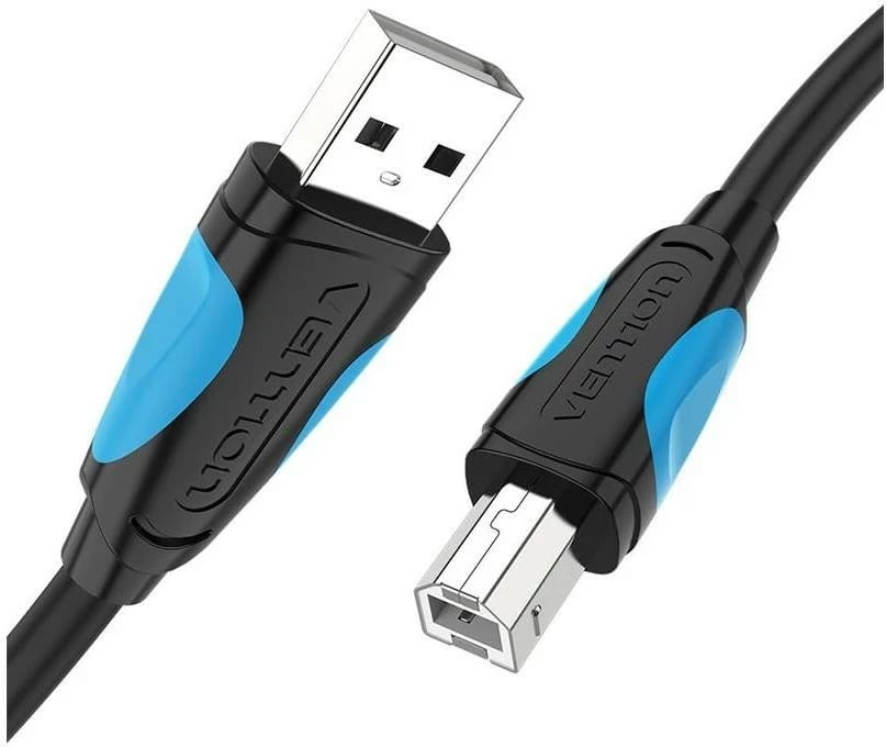 Kabëll Vention USB-A/USB-B, 5m, zi-kaltër