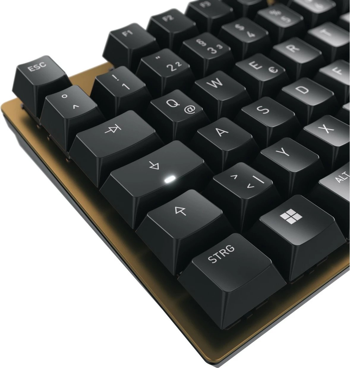 Tastierë mekanike Cherry KC 200 MX, QWERTZ, USB, Cherry MX Brown, e zezë, bronz