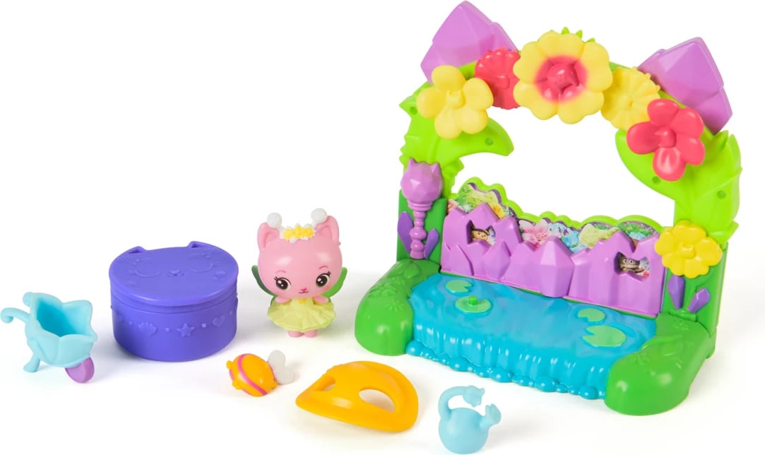 Gabby's Dollhouse Queen Kitty Fairy's Garden Balcony Playset The Movie
