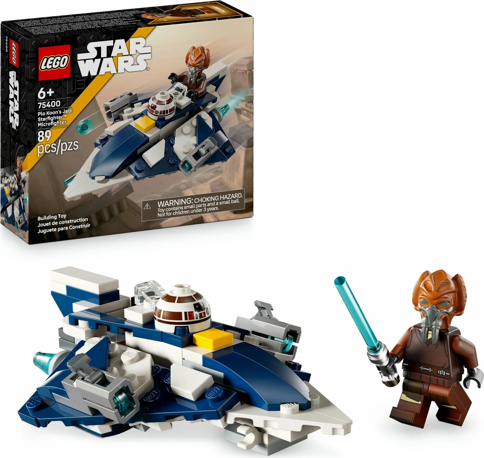 Set ndërtimi LEGO Star Wars 75400 Plo Koon’s Jedi Starfighter Microfighter, 89 pjesë, shumëngjyrësh