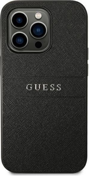 Mbështjellës Guess GUHCP14LPSASBBK për iPhone 14 Pro 6.1", Saffiano Strap, i zi
