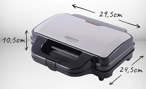 Toster sanduiçesh, Adler, CR 3054, 2 sanduiçe, 900W/1300W, pllaka jo ngjitëse, XL, 28.5x15.2 cm