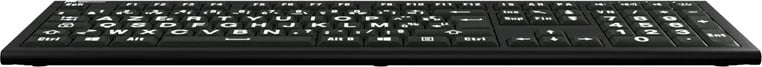 Tastierë LogicKeyboard XL-Print Astra 2, AZERTY, bardhë në të zezë, PC