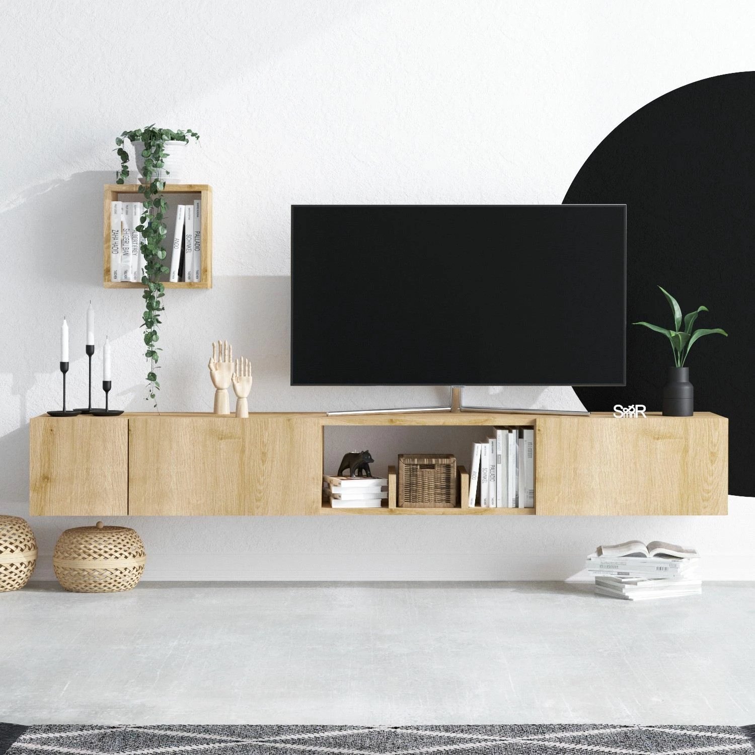 Njësi TV Hanah Home, Avior, ngjyrë lisi safir