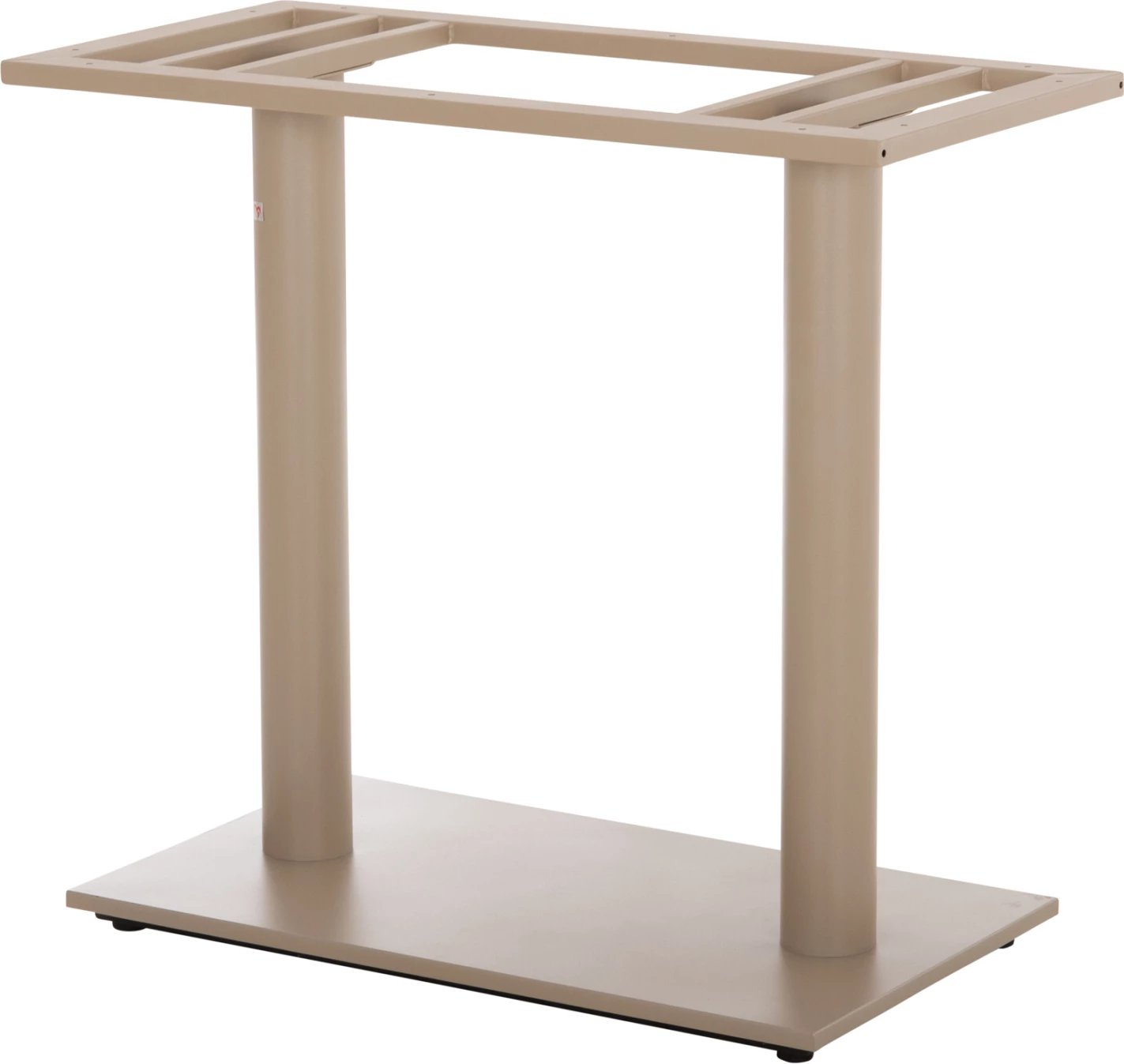 Baza për tavolinë metalike, ngjyrë kapuçino mat, me rregullues lartësie, 80x40x72cm