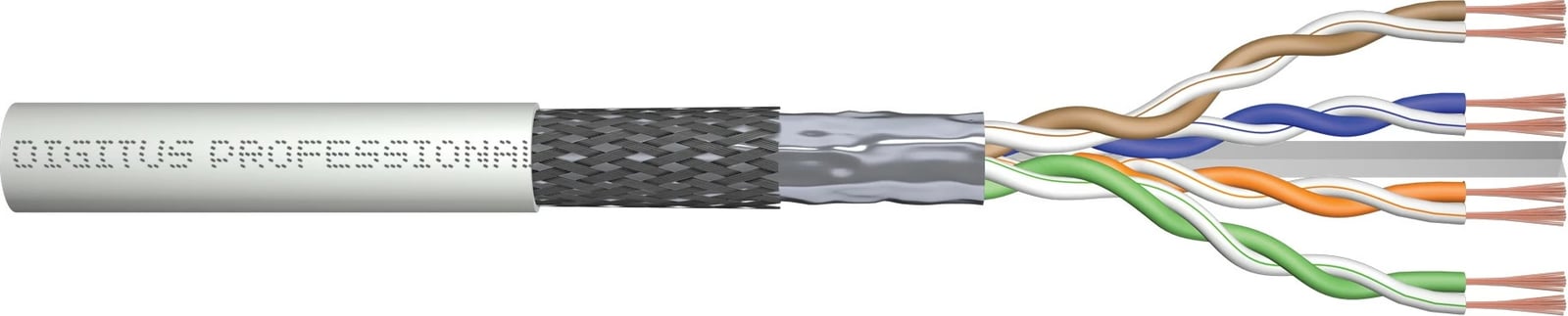 Kabllo rrjetit Digitus Cat6 SF/UTP 305m, LSZH, gri