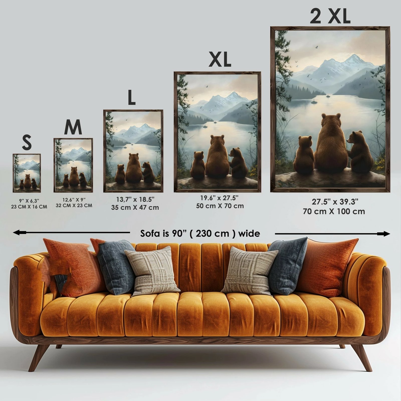 Pikturë dekorative me kornizë MDF, Wallity, GE234-L