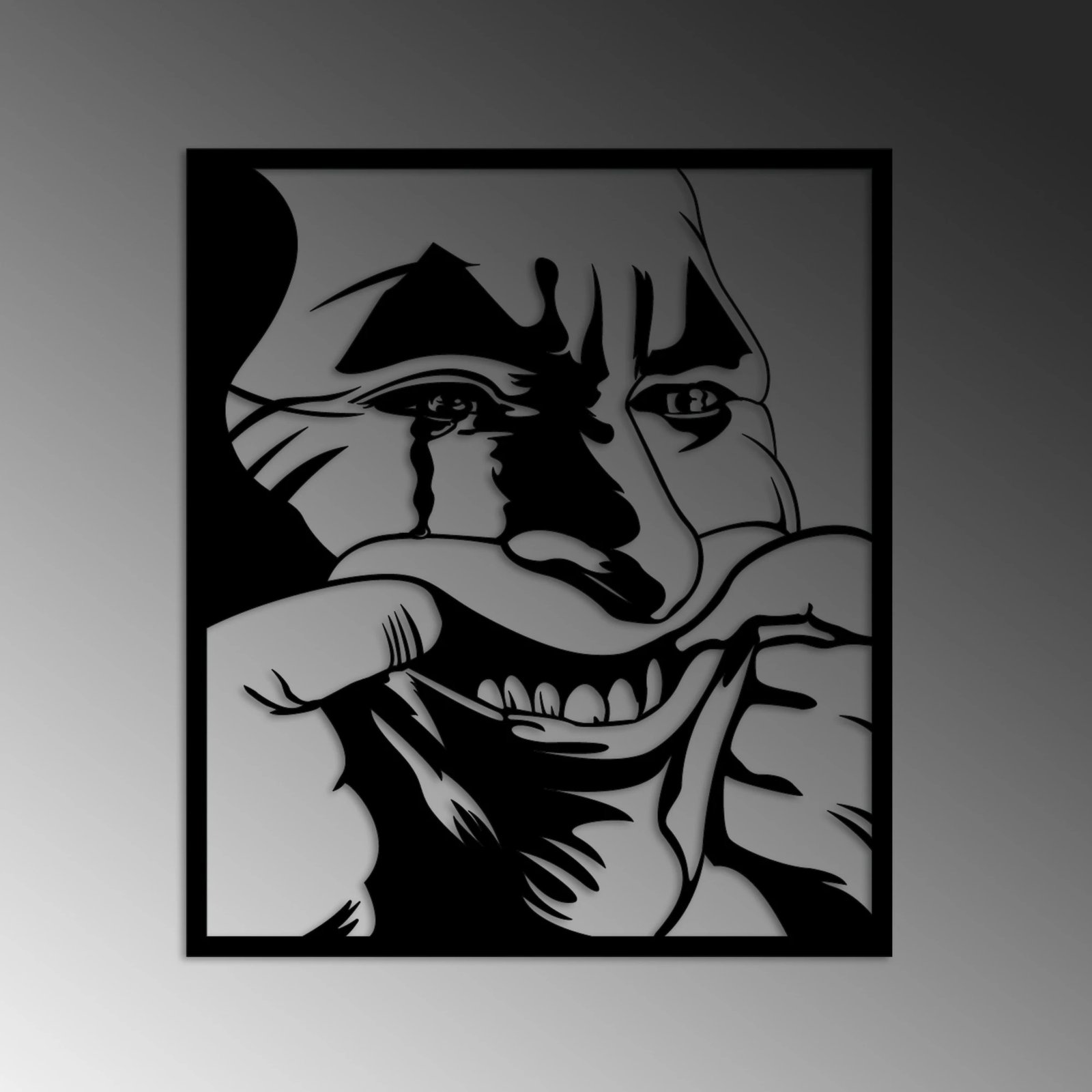 Aksesor dekorativ metalik për mur, Wallity, Pun On A Happy Face