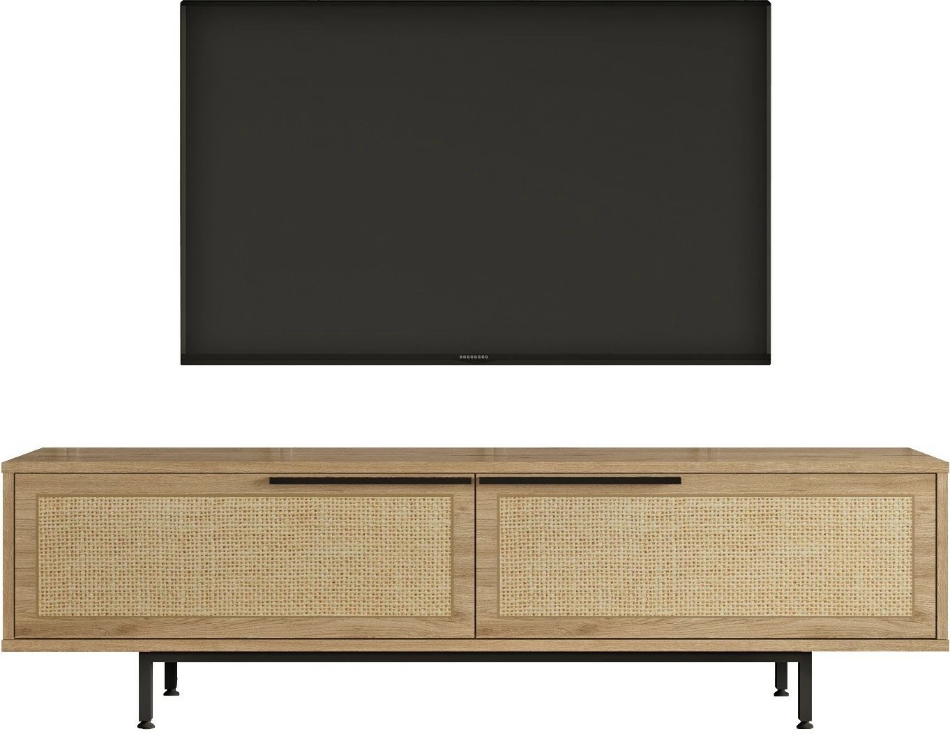 Komodë për TV, ngjyrë arrë dhe lis, Skye Decor, On1-Su