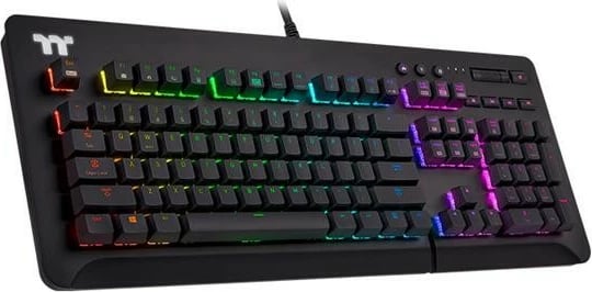 Tastierë gaming Thermaltake Level 20 GT RGB Cherry MX Silver, e zezë