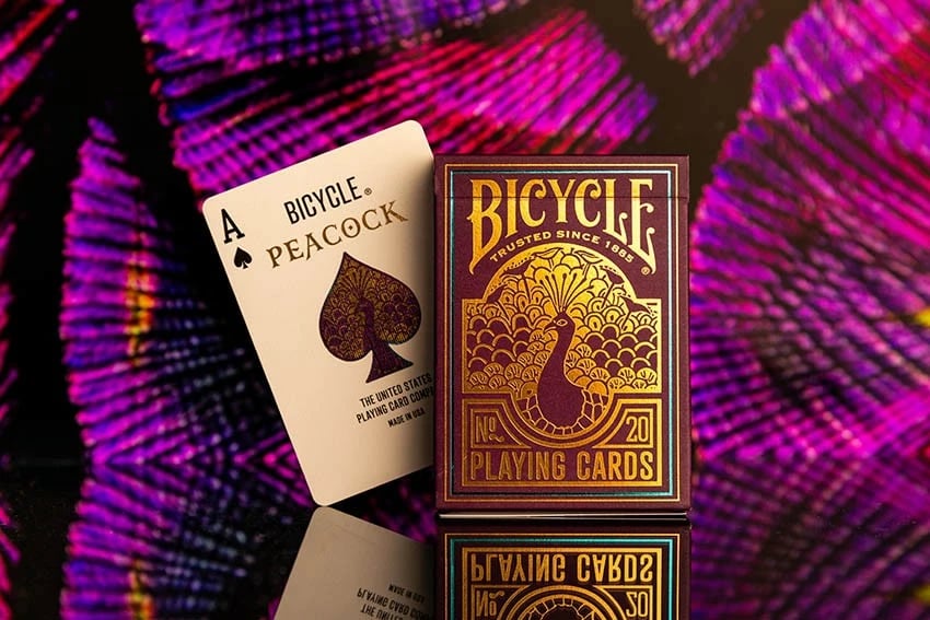 Letra loje Bicycle Peacock Purple, 52 copë, vjollcë
