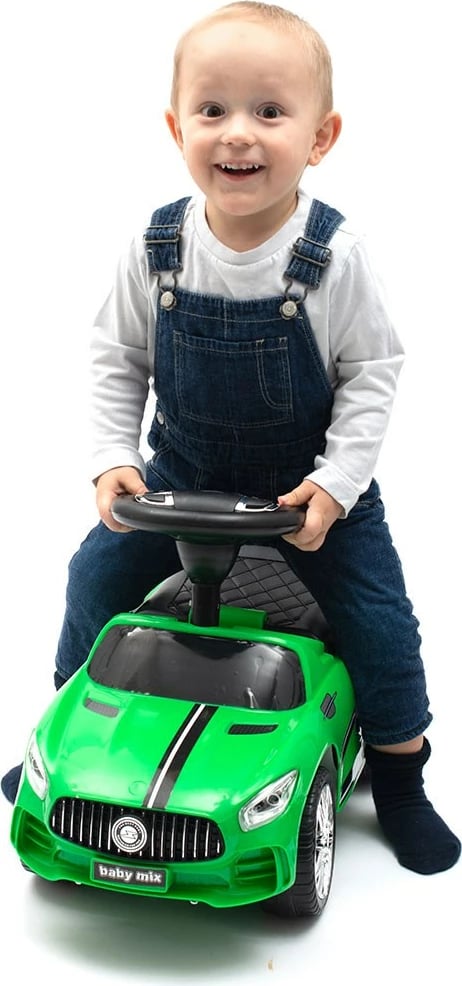 Auto lodër ride-on, Baby Mix, Racer, me panel zëri, 12m+, ngarkesa 25 kg, jeshile