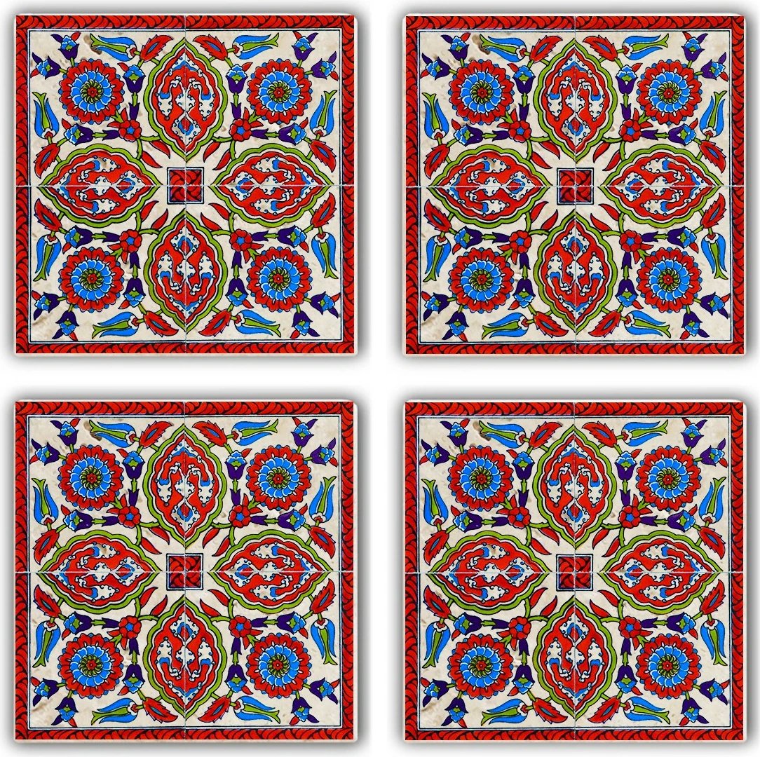 Set nënshimesh prej guri natyral, shumëngjyrëshe, 4 copë, TAB218511654