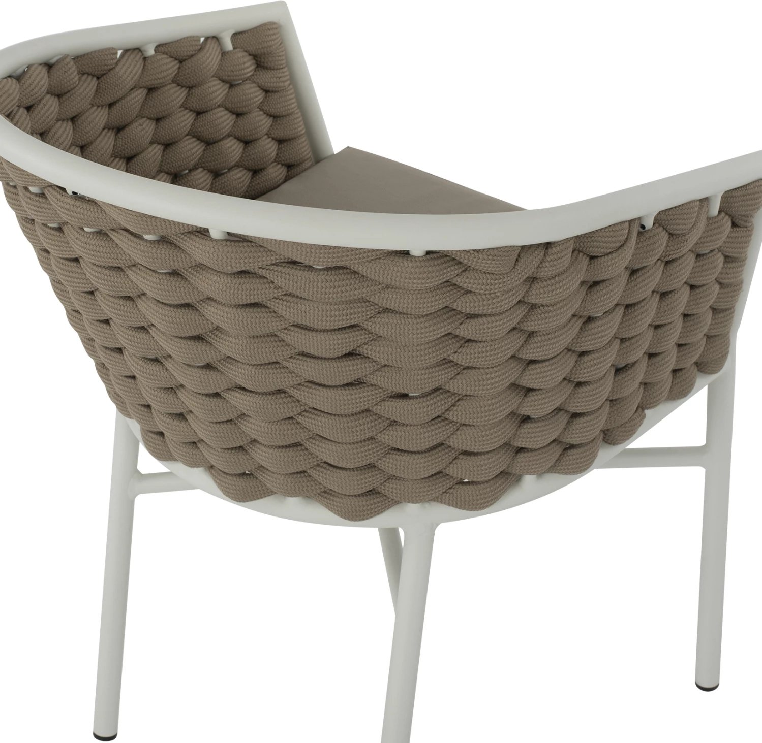 Karrige alumini FH5859.02, e bardhë dhe beixh me litar shkumë