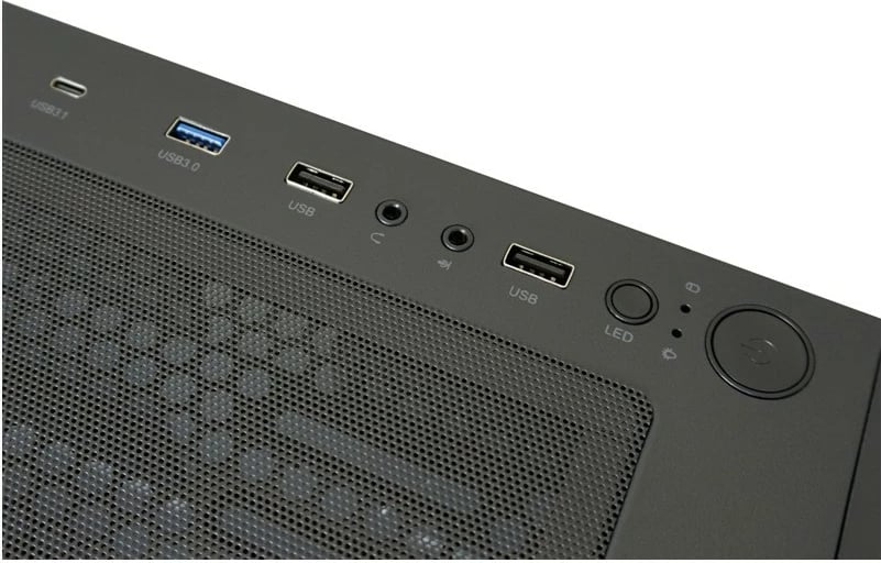 Kasë LC-Power Black_Wanderer_X Midi Tower, ATX/EATX/micro ATX/Mini-ITX, xham i temperuar, RGB, e zezë