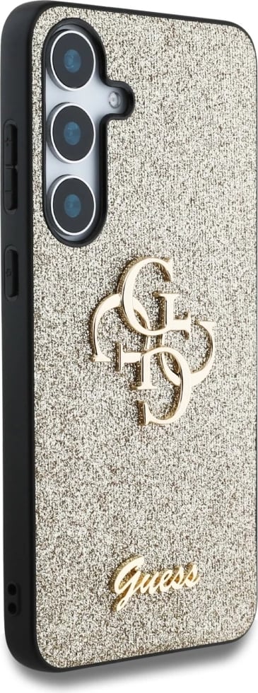 Mbështjellës Guess Fixed Glitter Big 4G Metal Logo për Samsung Galaxy S25, Ari Mbështjellës Guess Fixed Glitter Big 4G Metal Logo për Samsung Galaxy S25, Ari