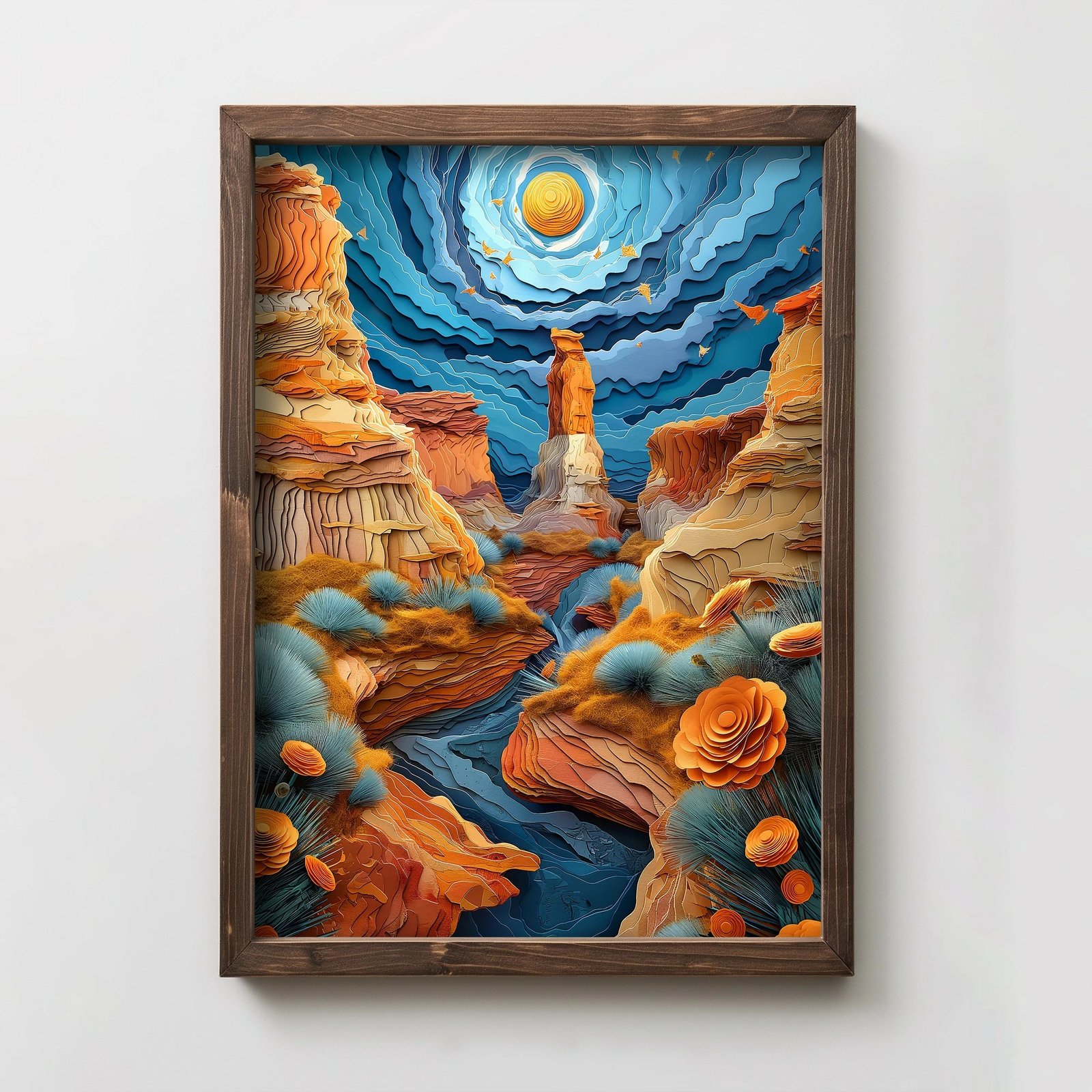 Pikturë dekorative me kornizë MDF, shumëngjyrëshe, Wallity, TUN009-XL, 50x70x3.5cm