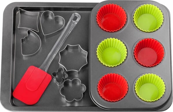 Set për pjekje Lamart LT3039, e zezë, 15 pjesë
