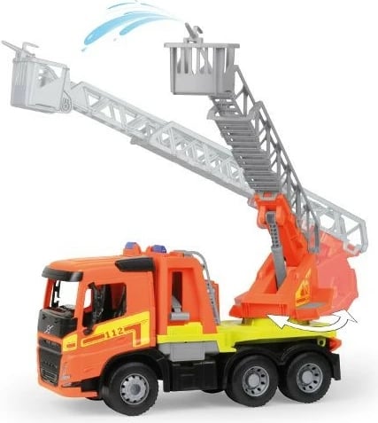 Kamion zjarfikës lodër Lena Volvo FMX Worxx me shkallë, multikolor