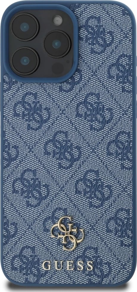 Mbështjellës Guess HC PU 4G Small 4G and Classic MagSafe për iPhone 16 Pro Max, Blu
