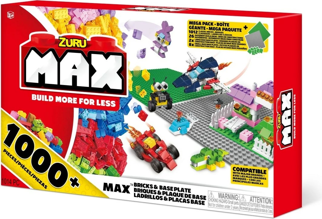 Set blloqe ndërtimi ZURU Max Build 1014 pjesë, ekstra i madh, shumëngjyrësh Set blloqe ndërtimi ZURU Max Build 1014 pjesë, ekstra i madh, shumëngjyrësh