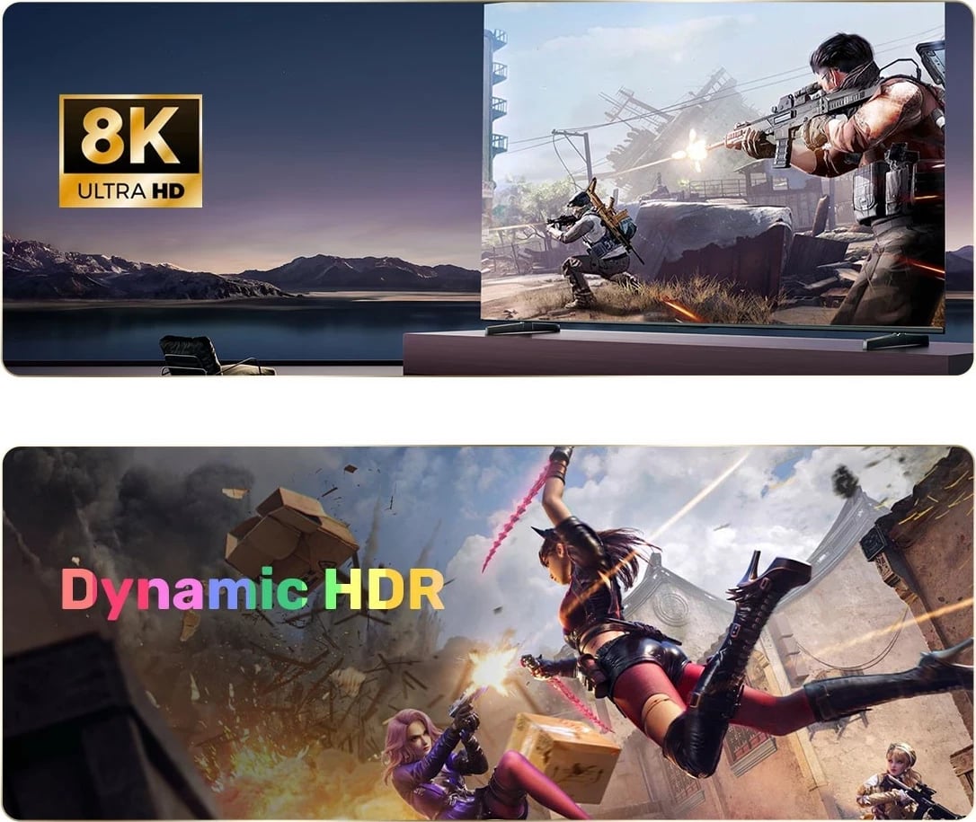 Kabel DisplayPort Unitek 1.4 8k 60hz, 4k 240hz, 1m, ngjyrë zi-argjendtë