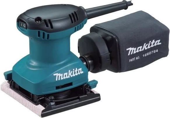 Lëmues orbital Makita BO4557, 180 W, 14000 OPM, me qese pluhuri, kaltër
