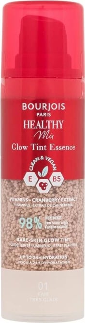 Fondatinë për femra BOURJOIS Paris Healthy Mix Clean & Vegan Glow Tint Essence 01 Fair, 30ml