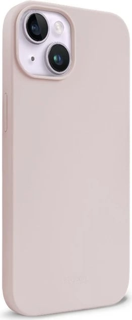 Mbështjellës CRONG Color Cover Magnetic për iPhone 14 / iPhone 13, silikon, Sand Pink
