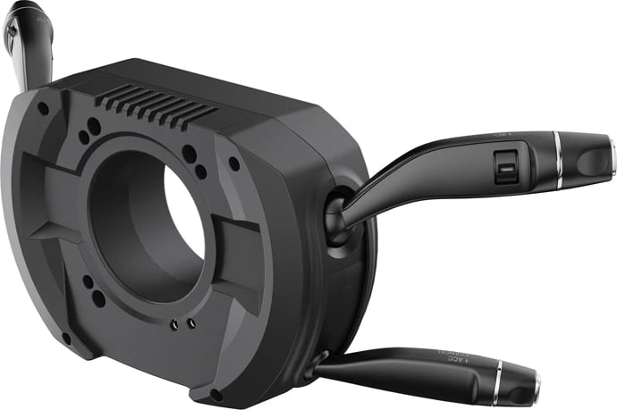 Manovra multifunksionale Moza Racing RS065 për PC, 28 butona të programueshëm, e zezë