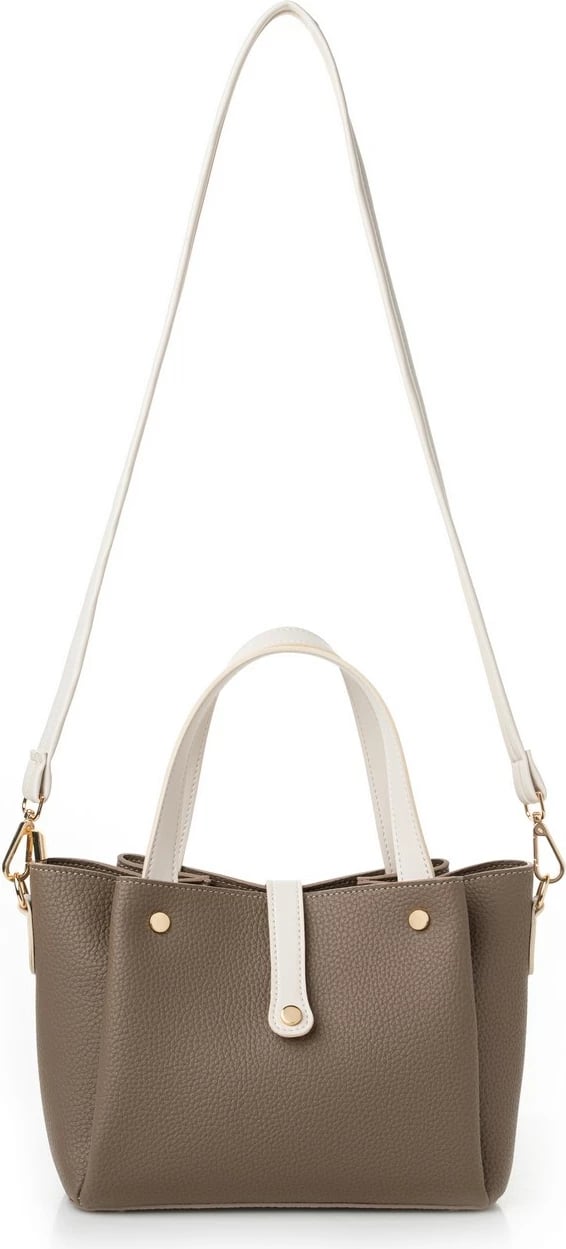 Çantë dore Vince Camuto, Bellagio, ngjyrë mink dhe krem