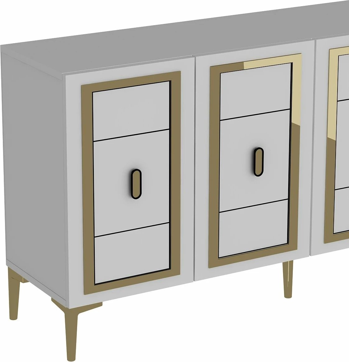 Konsolë Skye Decor, Orion, e bardhë dhe ari