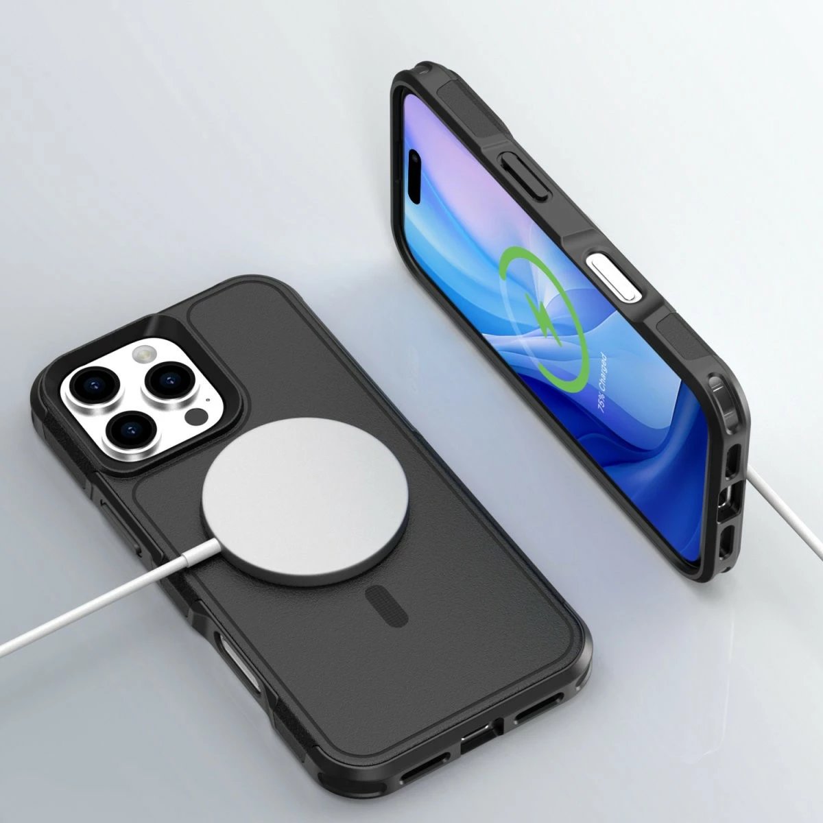 Mbështjellës 4smarts për iPhone 16 Pro, MagSafe, 6.3", i zi
