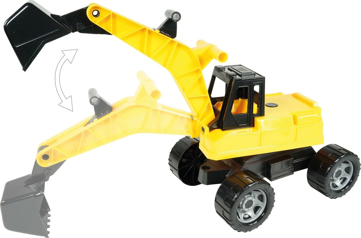 Ekskavator lodër Lena 70 cm, plastikë, verdhë/zi