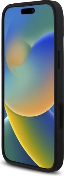 Mbështjellës Guess 4G Triangle për iPhone 16, i zi Mbështjellës Guess 4G Triangle për iPhone 16, i zi