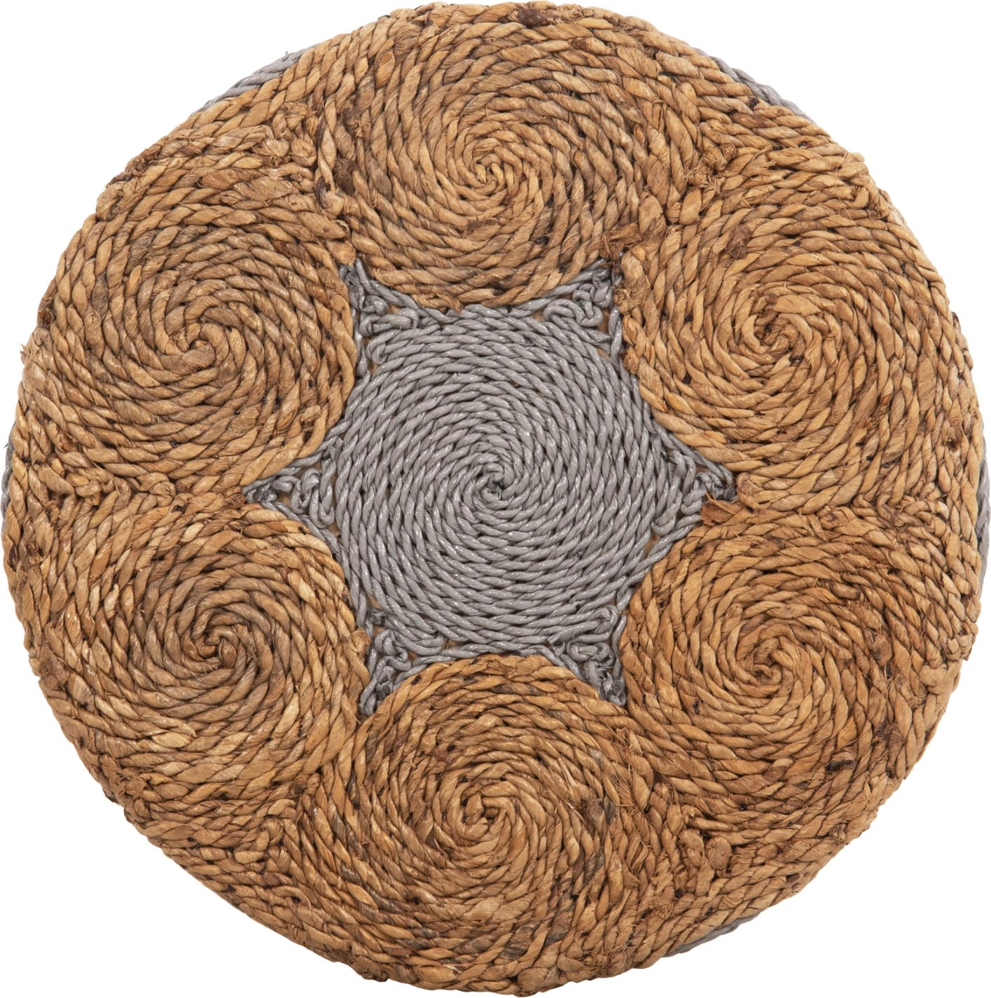 Karrige për bar BEAM FH7826 dru tik dhe rush deti natyral & gri Φ43x45Hcm