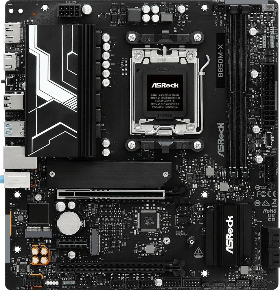 Pllakë amë ASRock B850M-X R2.0, micro ATX, Socket AM5, DDR5, e zezë