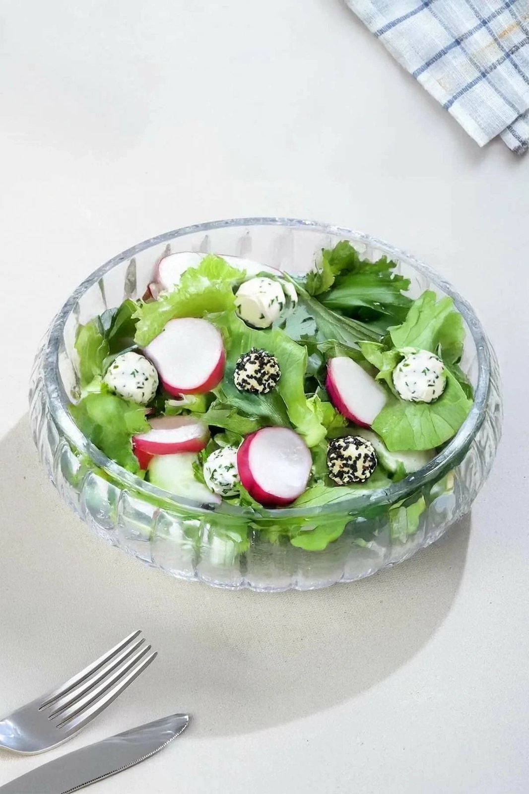 Enë sallate prej qelqi, Hermia Concept, MCH00011100190, 24x24x8cm