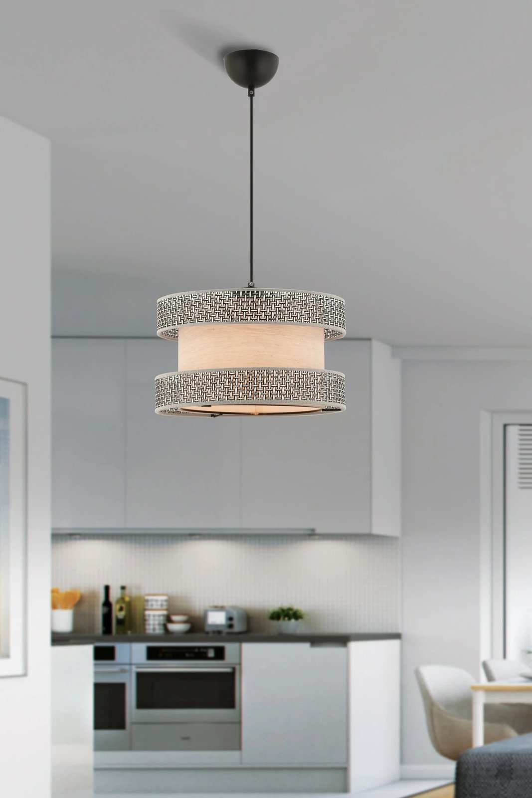 Llambë tavani Opviq, Halo, gri dhe bezhë